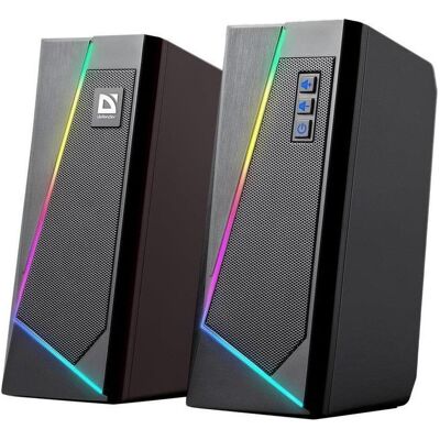 Haut-parleur Bluetooth Portable Defender - 65103 - Noir - 10W - Bluetooth 2.0 - Rétroéclairage RGB Haut-parleur Bluetooth Portable Defender - 65103 - Noir - 10W - Bluetooth 2.0 - Rétroéclairage RGB
