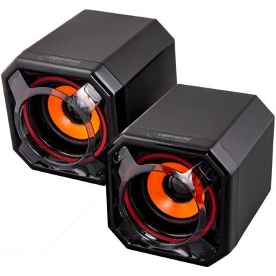 Esperanza haut-parleurs usb 2.0, Haut-parleur PC, Orange, Noir Esperanza haut-parleurs usb 2.0, Haut-parleur PC, Orange, Noir