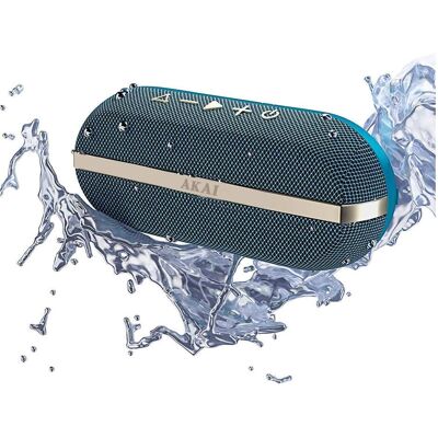 Akai PRZENOŚNY Haut-parleur BT ABTSW-30R étanche (12 h), Enceinte Bluetooth, Bleu Akai PRZENOŚNY Haut-parleur BT ABTSW-30R étanche (12 h), Enceinte Bluetooth, Bleu