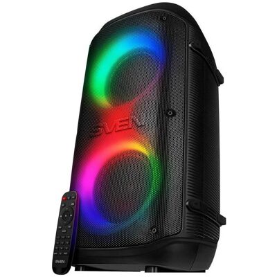 Haut-parleur Bluetooth portable noir Sven PS-800 - Bluetooth, FM, USB, microSD, écran LED, 100W Haut-parleur Bluetooth portable noir Sven PS-800 - Bluetooth, FM, USB, microSD, écran LED, 100W