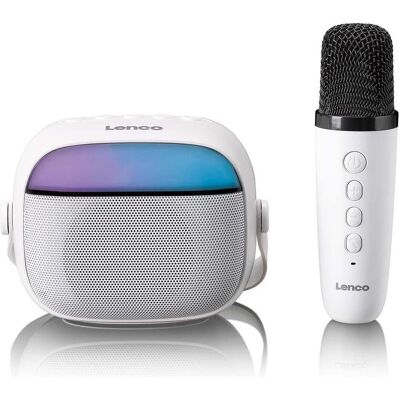 Lenco Głośnik Bluetooth skalrunis ar mikrofonu BTC-020WH (8711902093770) (4 h), Enceinte Bluetooth, Beige Lenco Głośnik Bluetooth skalrunis ar mikrofonu BTC-020WH (8711902093770) (4 h), Enceinte Bluetooth, Beige