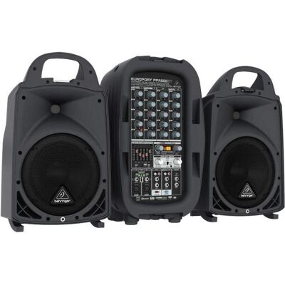 Behringer Kit d'enceintes de sonorisation passives PPA500BT In (Passif, 1x 500 W), Enceinte studio, Noir Behringer Kit d'enceintes de sonorisation passives PPA500BT In (Passif, 1x 500 W), Enceinte studio, Noir