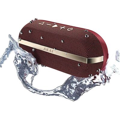 Akai PRZENOŚNY Haut-parleur BT ABTSW-30B étanche (12 h), Enceinte Bluetooth, Rouge Akai PRZENOŚNY Haut-parleur BT ABTSW-30B étanche (12 h), Enceinte Bluetooth, Rouge