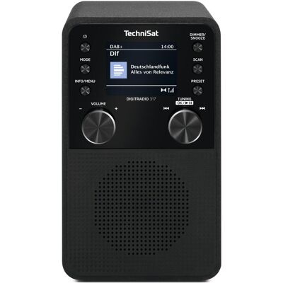TechniSat DigitRadio 317 schwarz (DAB+ DAB, FM, Bluetooth), Radio, Noir TechniSat DigitRadio 317 schwarz (DAB+ DAB, FM, Bluetooth), Radio, Noir