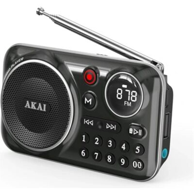 Akai Radio portable APR-500, noire (FM, Bluetooth), Radio, Noir Akai Radio portable APR-500, noire (FM, Bluetooth), Radio, Noir