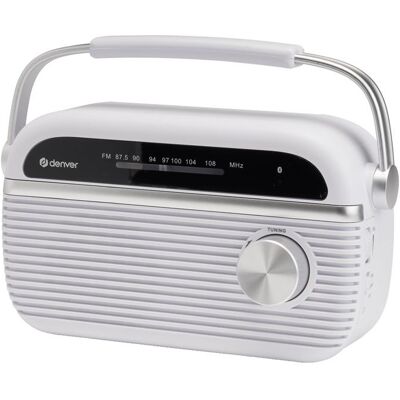 Denver TRB-67W weiss (FM, Bluetooth), Radio, Blanc Denver TRB-67W weiss (FM, Bluetooth), Radio, Blanc