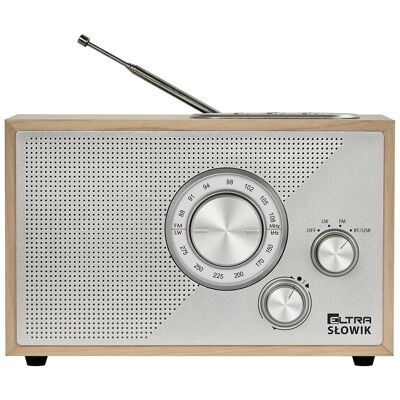ELTA Radio Eltra Radio Słowik Eltra MP3 USB microUSB BT jasny brąz (AM, FM, LW, Bluetooth), Radio, Argent, Marron ELTA Radio Eltra Radio Słowik Eltra MP3 USB microUSB BT jasny brąz (AM, FM, LW, Bluetooth), Radio, Argent, Marron