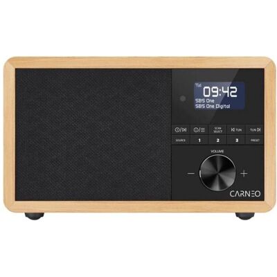 Carneo 8588009299929 (DAB, DAB+ DAB, FM, Bluetooth), Radio, Noir, Marron Carneo 8588009299929 (DAB, DAB+ DAB, FM, Bluetooth), Radio, Noir, Marron