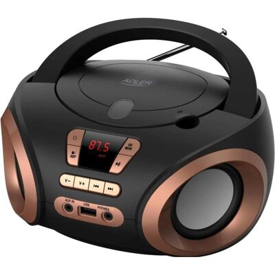 Adler Odtwarzacz CD/MP3 (boombox) AD 1181bc (FM), Radio, Cuivre, Noir Adler Odtwarzacz CD/MP3 (boombox) AD 1181bc (FM), Radio, Cuivre, Noir