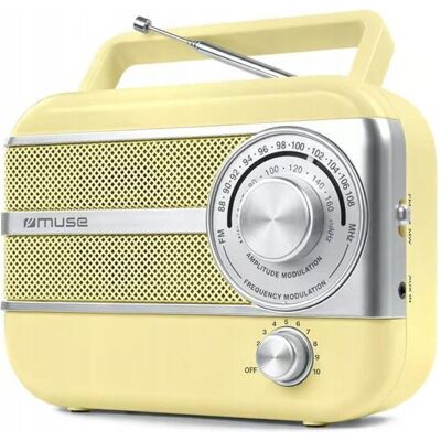Muse M-056 SC Vintage Gelb - Tragbares Radio (AM, FM, MF), Radio, Jaune Muse M-056 SC Vintage Gelb - Tragbares Radio (AM, FM, MF), Radio, Jaune