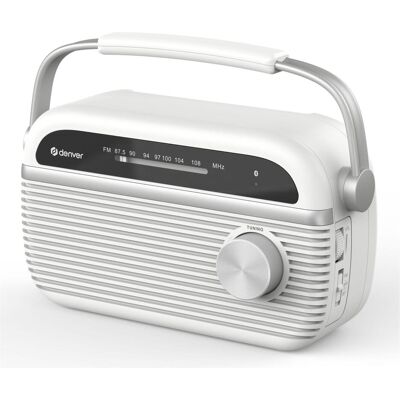 Denver TRB-67W weiss (FM, Bluetooth), Radio, Blanc Denver TRB-67W weiss (FM, Bluetooth), Radio, Blanc