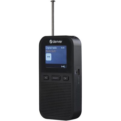 Denver DAH-126 (DAB+ DAB, FM, KW, Fréquence radio (RF)), Radio, Noir Denver DAH-126 (DAB+ DAB, FM, KW, Fréquence radio (RF)), Radio, Noir