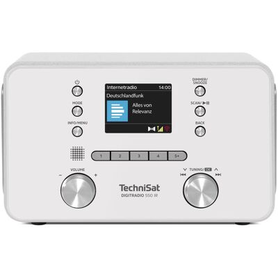 TechniSat DiditRadio 550 IR weiss (DAB+ DAB, FM, Bluetooth, UNDOC, WiFi), Radio, Blanc TechniSat DiditRadio 550 IR weiss (DAB+ DAB, FM, Bluetooth, UNDOC, WiFi), Radio, Blanc