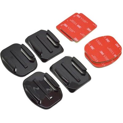 Telesin Set of Flat and curve adhesive mount 3M for GoPro (GP-BRK-004), Caméra d'action : accessoires, Noir, Transparent Telesin Set of Flat and curve adhesive mount 3M for GoPro (GP-BRK-004), Caméra d'action : accessoires, Noir, Transparent