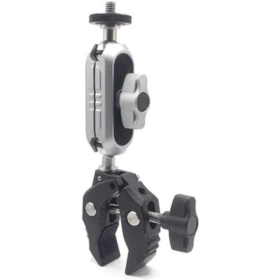 Techsuit - Bike Handlebar Mount (JX-006) - for GoPro, 1/4 Screw, Multifunctional - Black, Caméra d'action : accessoires, Noir, Gris Techsuit - Bike Handlebar Mount (JX-006) - for GoPro, 1/4 Screw, Multifunctional - Black, Caméra d'action : accessoires, Noir, Gris