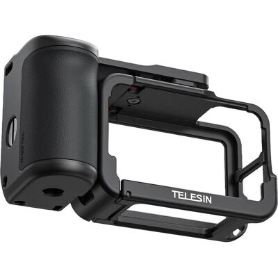 Telesin Street Photography Grip + Cage DJI Osmo Action 3/4/5, Caméra d'action : accessoires, Noir Telesin Street Photography Grip + Cage DJI Osmo Action 3/4/5, Caméra d'action : accessoires, Noir