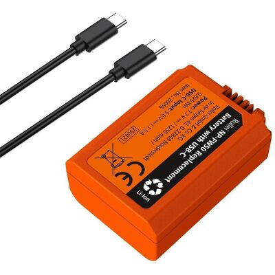 Rollei Kamera-Akku mit USB-C (Batterie de l'appareil photo), Alimentation pour appareil photo, Noir Rollei Kamera-Akku mit USB-C (Batterie de l'appareil photo), Alimentation pour appareil photo, Noir