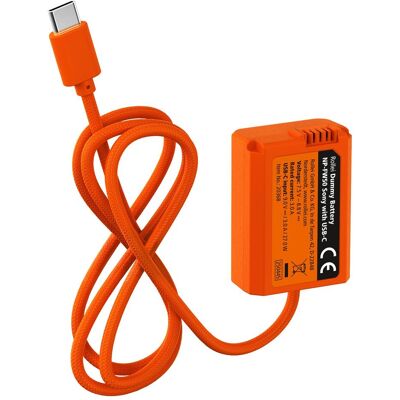 Rollei Dummy Kamera-Akku mit USB-C (Batterie de l'appareil photo), Alimentation pour appareil photo, Orange Rollei Dummy Kamera-Akku mit USB-C (Batterie de l'appareil photo), Alimentation pour appareil photo, Orange