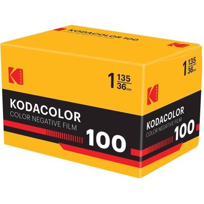 Kodak Pellicule négative couleur Kodacolor 100 – 135/36 – ISO 100 – Équilibrée pour la lumière du jour, Film analogique Kodak Pellicule négative couleur Kodacolor 100 – 135/36 – ISO 100 – Équilibrée pour la lumière du jour, Film analogique