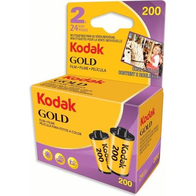 Kodak Film 2x or 135/24, Film analogique, Noir Kodak Film 2x or 135/24, Film analogique, Noir