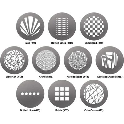 Westcott Optical Spot Gobo Pack 1: Patterns, Fond de studio Westcott Optical Spot Gobo Pack 1: Patterns, Fond de studio