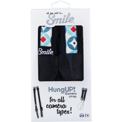 Sangle pour Appareil Photo DSLR Smile Bleue - Accessoire pour Appareils Numériques Sangle pour Appareil Photo DSLR Smile Bleue - Accessoire pour Appareils Numériques