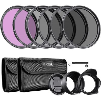 Neewer Kit d'accessoires pour filtres d'objectif professionnels 52 mm (52 mm), Filtre photo, Noir Neewer Kit d'accessoires pour filtres d'objectif professionnels 52 mm (52 mm), Filtre photo, Noir