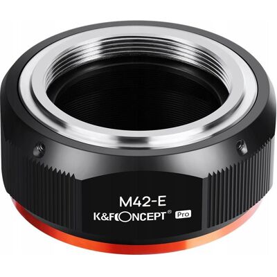K&F Concept Adaptateur Kf K&f Pro Do Sony E Nex à monture E vers M42 / Kf06.435, Adaptateur d'objectif, Noir K&F Concept Adaptateur Kf K&f Pro Do Sony E Nex à monture E vers M42 / Kf06.435, Adaptateur d'objectif, Noir