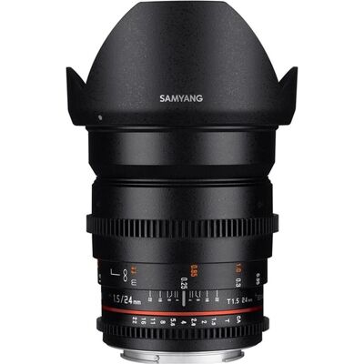 Samyang 24mm T1.5 VDSLR II Nikon (Nikon F, Plein format), Objectif, Noir Samyang 24mm T1.5 VDSLR II Nikon (Nikon F, Plein format), Objectif, Noir