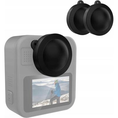 Puluz Zestaw 2x Dekielek Ochronny Zaślepka Osłona Na Obiektyw Do Gopro Max 2 / Max2 / Pu1100b, Bouchon d'objectif, Noir Puluz Zestaw 2x Dekielek Ochronny Zaślepka Osłona Na Obiektyw Do Gopro Max 2 / Max2 / Pu1100b, Bouchon d'objectif, Noir