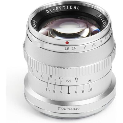 TTArtisan 50 mm f1.2 Fujifilm X (Fujifilm X, APS-C / DX), Objectif, Argent TTArtisan 50 mm f1.2 Fujifilm X (Fujifilm X, APS-C / DX), Objectif, Argent