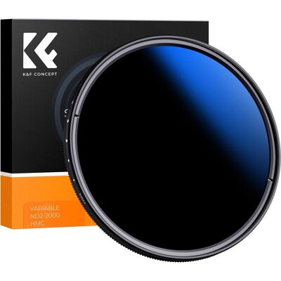 K&F Concept 82MM Variable ND2-ND2000 Lens Filter (1-11 Stops) 18 Multi-Layer Blue Coatings (C Series) (82 mm, Filtre gris neutre), Filtre photo, Multicolore K&F Concept 82MM Variable ND2-ND2000 Lens Filter (1-11 Stops) 18 Multi-Layer Blue Coatings (C Series) (82 mm, Filtre gris neutre), Filtre photo, Multicolore