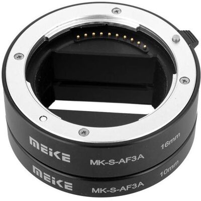 Meike Kit d'extension - Sony E-Mount (Adaptateur macro, Sony E), Convertisseur d'objectif, Noir Meike Kit d'extension - Sony E-Mount (Adaptateur macro, Sony E), Convertisseur d'objectif, Noir