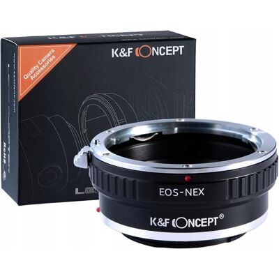 K&F Concept Adaptateur – Sony E Nex vers Canon EOS EF – KF06.069, Adaptateur d'objectif, Noir K&F Concept Adaptateur – Sony E Nex vers Canon EOS EF – KF06.069, Adaptateur d'objectif, Noir