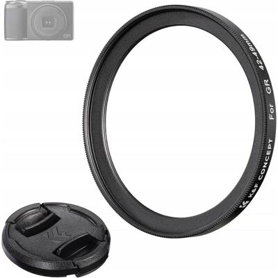 K&F Concept Adapter Redukcja Pierścień 42mm-49mm K&F do Ricoh GR II III IIIx + Dekielek / SKU.2328, Adaptateur d'objectif K&F Concept Adapter Redukcja Pierścień 42mm-49mm K&F do Ricoh GR II III IIIx + Dekielek / SKU.2328, Adaptateur d'objectif