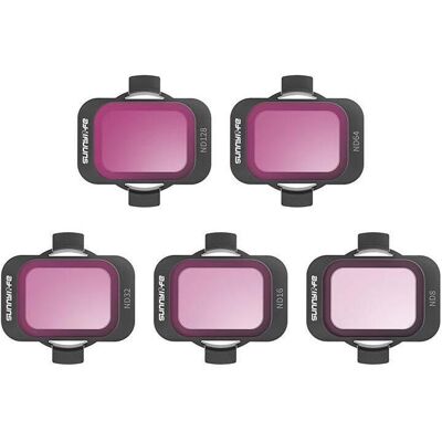 Sunnylife Jeu de 5 filtres ND 8/16/32/64/128 pour DJI Avata 2 (Filtres pour drone, DJI Avata 2), Drone : accessoires, Multicolore Sunnylife Jeu de 5 filtres ND 8/16/32/64/128 pour DJI Avata 2 (Filtres pour drone, DJI Avata 2), Drone : accessoires, Multicolore