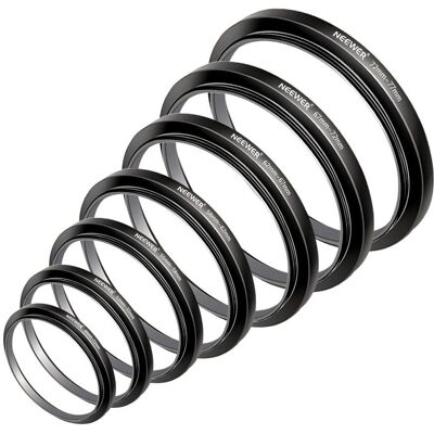 Neewer 7*Anneaux de réglage pour filtres (49/52/55/58/62/67/72/77) 10026816, Adaptateur d'objectif Neewer 7*Anneaux de réglage pour filtres (49/52/55/58/62/67/72/77) 10026816, Adaptateur d'objectif