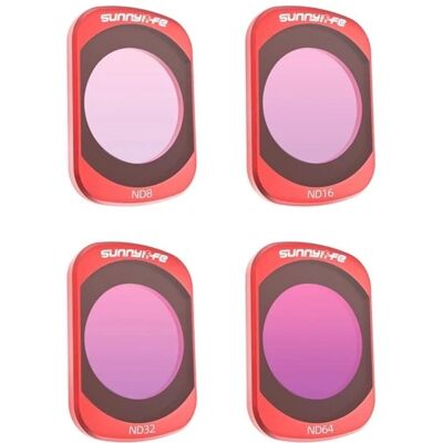 Sunnylife Ensemble de filtres ND Pocket 4/3 (ND8/16/32/64), Caméra d'action : accessoires, Noir, Transparent Sunnylife Ensemble de filtres ND Pocket 4/3 (ND8/16/32/64), Caméra d'action : accessoires, Noir, Transparent