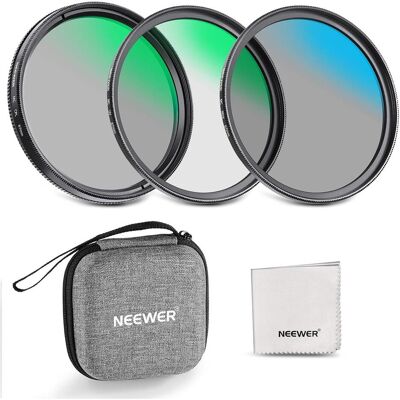 Neewer Kit de filtres pour objectif NW SERIES A (UV, CPL et ND4), 67 mm (67 mm, Filtre gris neutre, Filtre polarisant, Filtre UV), Filtre photo, Multicolore Neewer Kit de filtres pour objectif NW SERIES A (UV, CPL et ND4), 67 mm (67 mm, Filtre gris neutre, Filtre polarisant, Filtre UV), Filtre photo, Multicolore