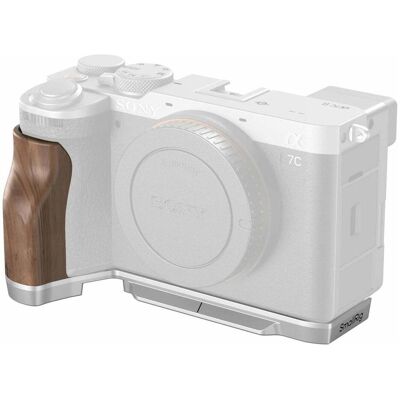 SmallRig L-Shape Mount Plate with Wooden Handle for Sony Alpha 7C II / Alpha 7CR 4796B (Cage, Poignée), Accessoires vidéo, Marron, Argent SmallRig L-Shape Mount Plate with Wooden Handle for Sony Alpha 7C II / Alpha 7CR 4796B (Cage, Poignée), Accessoires vidéo, Marron, Argent