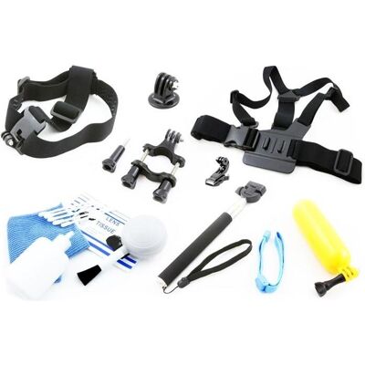 Xrec Kit d'accessoires pour caméras GoPro Hero 4, 3, 3+, 2, 1 / SJCAM SJ4000, SJ5000, Caméra d'action : accessoires, Noir Xrec Kit d'accessoires pour caméras GoPro Hero 4, 3, 3+, 2, 1 / SJCAM SJ4000, SJ5000, Caméra d'action : accessoires, Noir