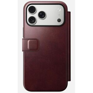 Coque Flip en Cuir Nomad pour iPhone 17 Pro Max - Bordeaux Coque Flip en Cuir Nomad pour iPhone 17 Pro Max - Bordeaux