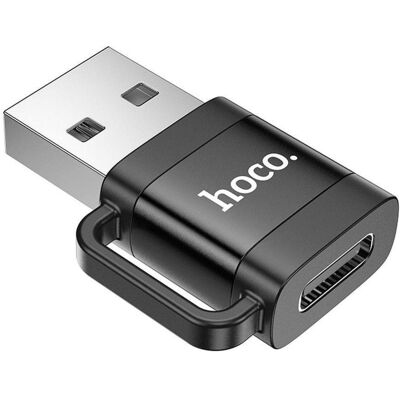 Hoco Cable adapter OTG USB A (male) to Type C (female) 3A UA31D black (USB-A, USB-C), Adaptateur pour appareils mobiles, Noir Hoco Cable adapter OTG USB A (male) to Type C (female) 3A UA31D black (USB-A, USB-C), Adaptateur pour appareils mobiles, Noir