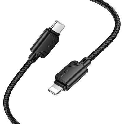 Hoco Cable cable Type C to Lightning PD 27W X113 1 m black (1 m, USB 3.2 Gen 2, 27 W), Câble USB Hoco Cable cable Type C to Lightning PD 27W X113 1 m black (1 m, USB 3.2 Gen 2, 27 W), Câble USB
