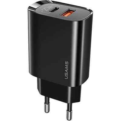 Chargeur Usams - 20W Charge rapide USB-C & USB-A Chargeur Usams - 20W Charge rapide USB-C & USB-A