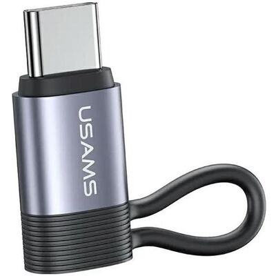 Usams Adaptateur AU17 Lightning - USB-C 30W stalowy/aluminium SJ677LN01 (US-SJ677) (USB-C, Lightning), Adaptateur pour appareils mobiles, Noir Usams Adaptateur AU17 Lightning - USB-C 30W stalowy/aluminium SJ677LN01 (US-SJ677) (USB-C, Lightning), Adaptateur pour appareils mobiles, Noir