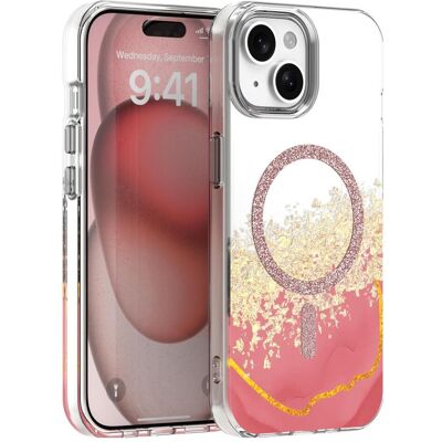 OEM Epoxy Mag case for iPhone 13 / 14 6,1" pink (Apple iPhone 13, Apple iPhone 14), Coque pour téléphone portable, Pink, Transparent, Or OEM Epoxy Mag case for iPhone 13 / 14 6,1" pink (Apple iPhone 13, Apple iPhone 14), Coque pour téléphone portable, Pink, Transparent, Or