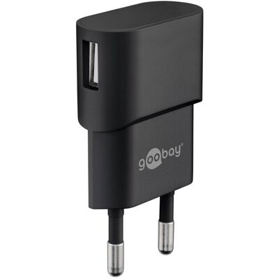 Goobay Chargeur USB A avec Câble USB-C (5 W, 1 portion), Chargeur USB, Noir Goobay Chargeur USB A avec Câble USB-C (5 W, 1 portion), Chargeur USB, Noir