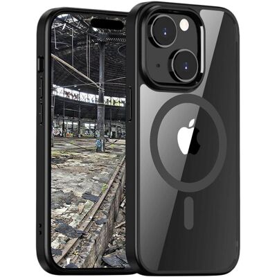 JT Berlin BackCase Pankow Hybrid MagSafe (Apple iPhone 15 Plus), Coque pour téléphone portable, Transparent, Noir JT Berlin BackCase Pankow Hybrid MagSafe (Apple iPhone 15 Plus), Coque pour téléphone portable, Transparent, Noir