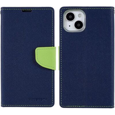Mercury iPhone 14 Plus - Goospery Fancy Étui bleu (Apple iPhone 14 Plus), Coque pour téléphone portable, Bleu Mercury iPhone 14 Plus - Goospery Fancy Étui bleu (Apple iPhone 14 Plus), Coque pour téléphone portable, Bleu